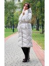 пуховик 605 кольору холодний беж
